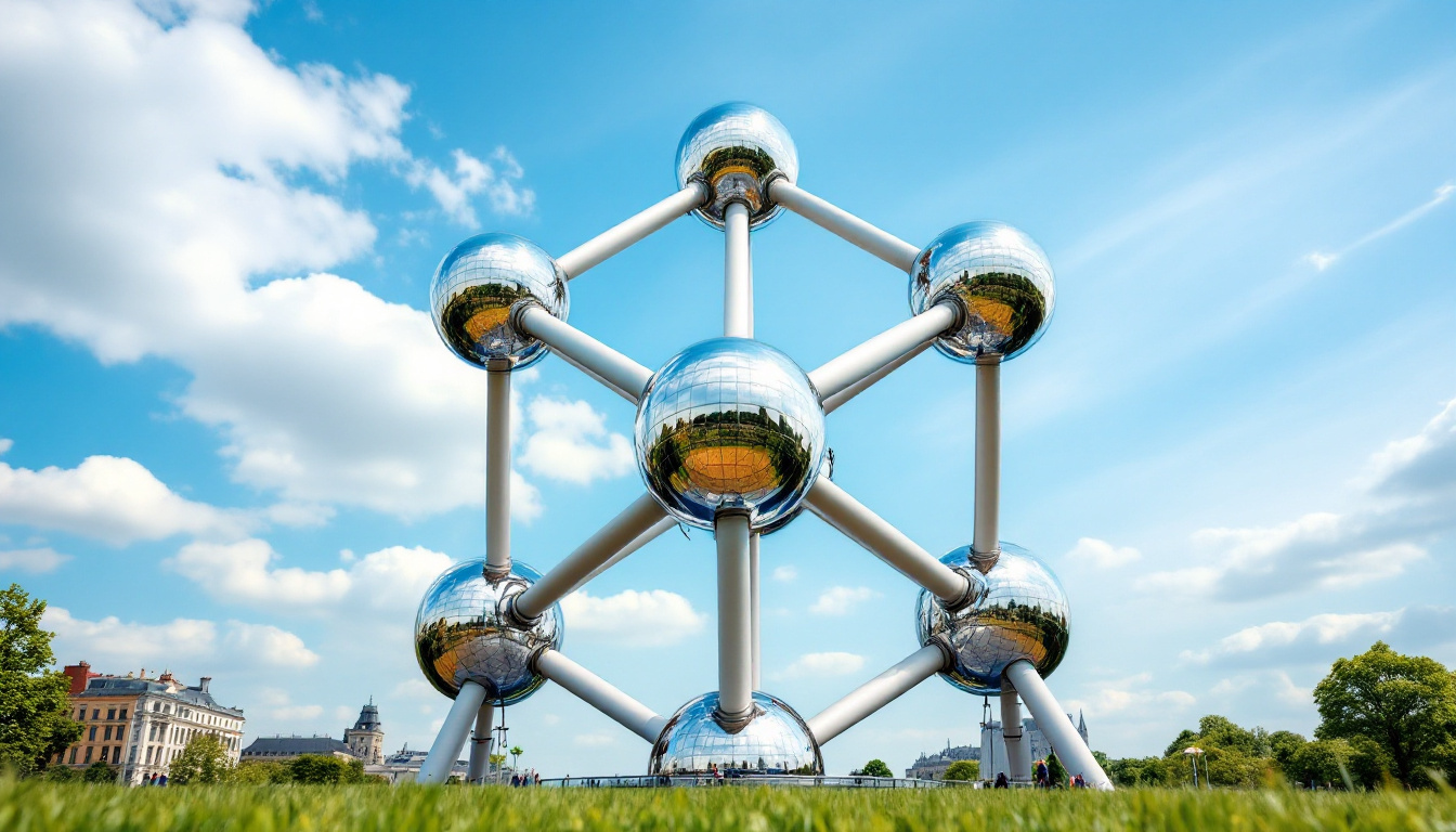 Atomium Brüssel – lohnt sich der Besuch: Blick auf die glänzenden Stahlkugeln des Wahrzeichens
