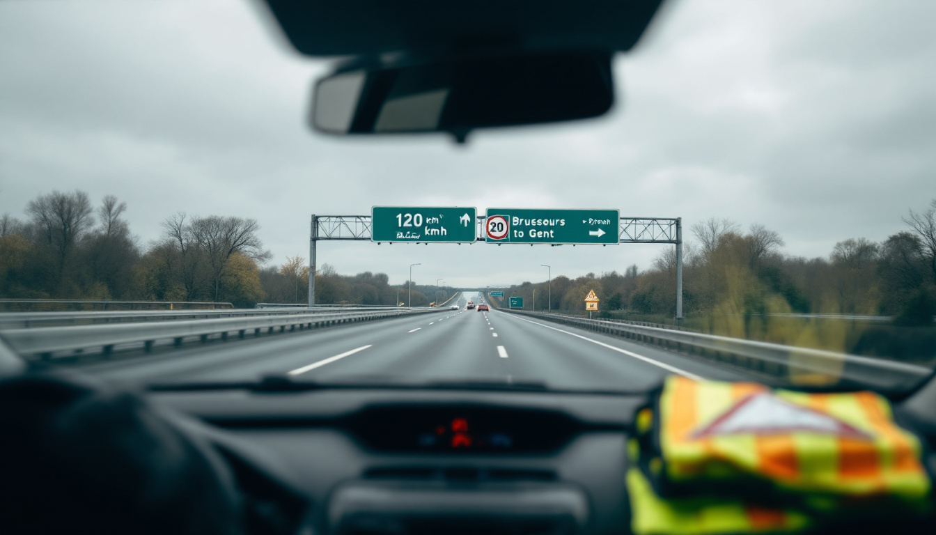 Autobahn in Belgien mit Tempo-120-Schild – Tipps zum Belgien mit dem Auto anreisen