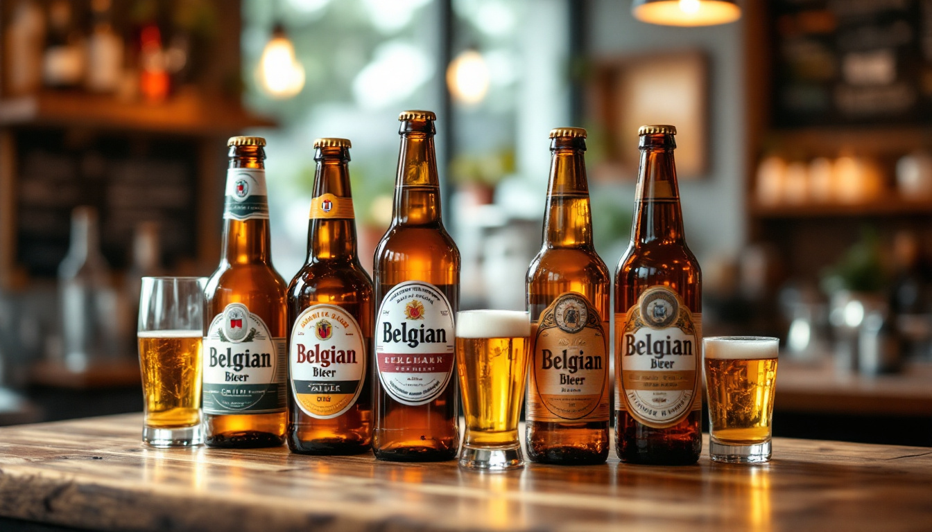 Belgisches Bier Sorten Überblick für Einsteiger mit verschiedenen Flaschen und Gläsern auf einer Holztheke